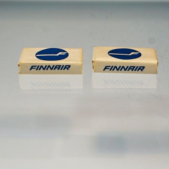 Vintage FINNAIR Airlines 2 Personal Size Soap Bars Finland Airline Toiletries - Picture 2 of 4
